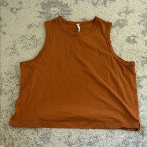 lululemon athletica Sleeveless Crop Tank - Rust Brown